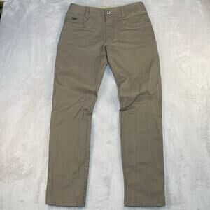 KUHL The Law Jean Mens 34x34 Tapered Walnut Stretch Canvas Outdoors Utility